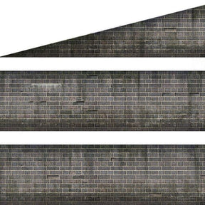 TX246-OO English Bond Weathered Blue Brick Platform Wall Wraps - OO/4mm/1:76