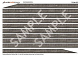 TX246-OO English Bond Weathered Blue Brick Platform Wall Wraps - OO/4mm/1:76