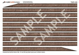 TX251-OO English Bond Weathered Dark Red Brick Platform Wall Wraps - OO/4mm/1:76