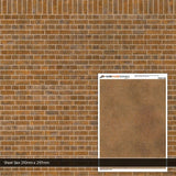 TX253-OO English Bond Brown Brick Texture Paper (Pack of 5) - OO/4mm/1:76