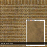 TX255-OO English Bond Yellow Brick Texture Paper (Pack of 5) - OO/4mm/1:76
