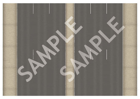 TX261-OO Motorway Hard Shoulder & Central Reservation Texture Paper (Pack of 4) - OO/4mm/1:76