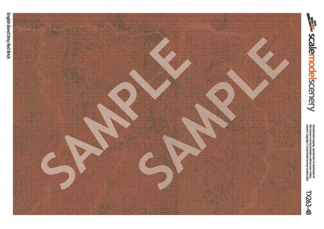 TX263-48 English Bond Dirty Red Brick Texture Paper (Pack of 5) - 1:48 Scale