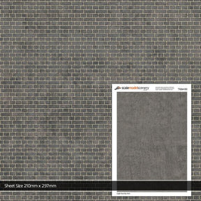 TX264-OO English Bond Blue Brick Texture Paper (Pack of 5) - OO/4mm/1:76