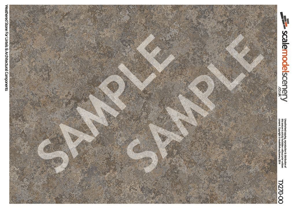 TX270-OO Architectural Stone Texture Paper (Pack of 5) - OO/4mm/1:76