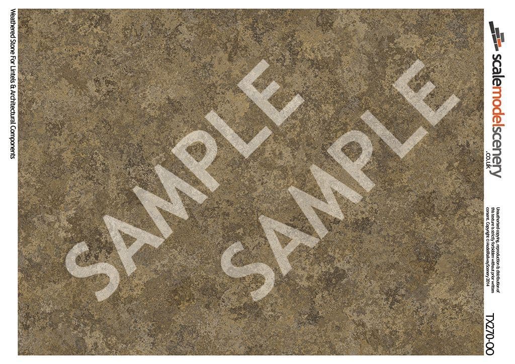 TX270-OO Architectural Stone Texture Paper (Pack of 5) - OO/4mm/1:76