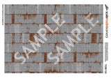TX280-120 Rusty & Weathered Corrugated Iron Texture Paper (Pack of 5) - TT:120