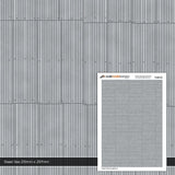 TX288-OO Pristine Irregular Corrugated Iron Texture Paper (Pack of 5) - OO/4mm/1:76