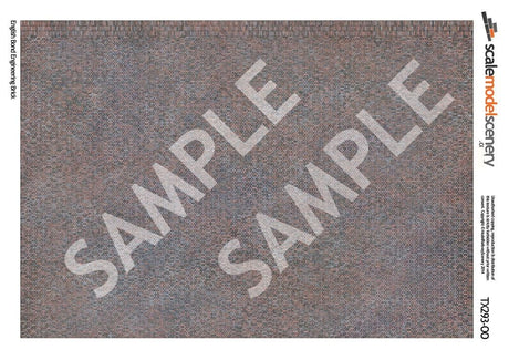 TX293-OO English Bond Engineering Brick Texture Paper (Pack of 5) - OO/4mm/1:76