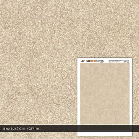 TX295-OO Weathered Buff Concrete Texture Paper (Pack of 5) - OO/4mm/1:76
