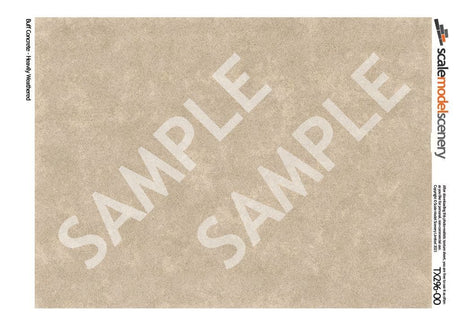 TX296-OO Heavily Weathered Buff Concrete Texture Paper (Pack of 5) - OO/4mm/1:76