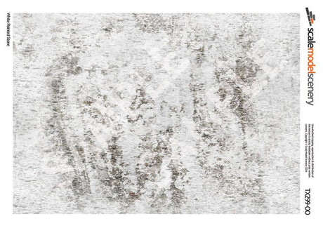 TX299-OO Weathered Whitewashed Stone Texture Paper (Pack of 5) - OO/4mm/1:76