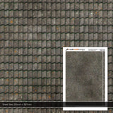 TX301-OO Concrete Pantiles  Roofing Texture Paper (Pack of 5) - OO/4mm/1:76