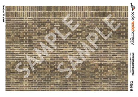 TX302-18 Yellow Weathered Brick (Pack of 5) - 1:18 Scale