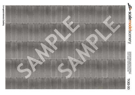 TX302-OO Corrugated Asbestos Cladding (Pack Of 5) - OO/4mm/1:76