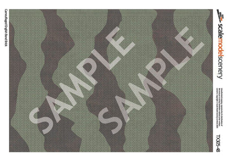 TX305-48 Camouflaged Painted English Bond Brick (Pack of 5) - 1:48 Scale