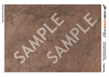 TX307-OO Common Bond Aged Brown Brick Texture Paper (Pack of 5) - OO/4mm/1:76