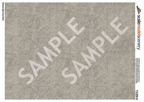 TX309-N Pointed Light Grey Stone Texture Paper (Pack of 5) - N/2mm/1:148