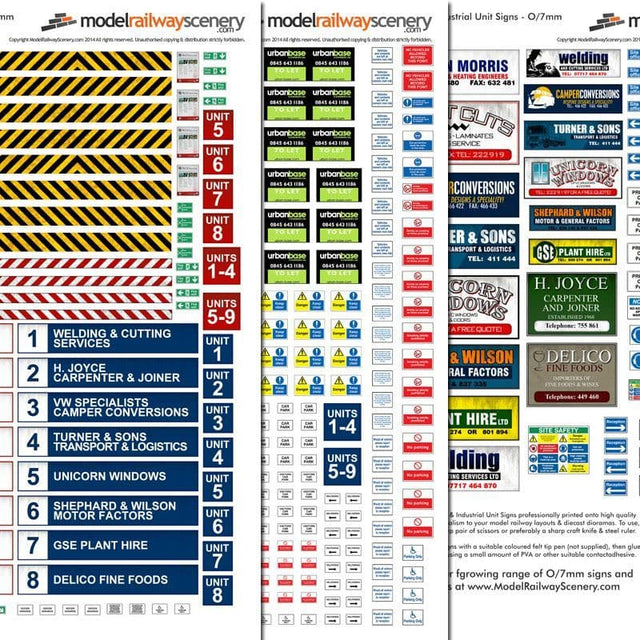 Warehouse & Industrial Unit Signs S002 O/7mm/1:43