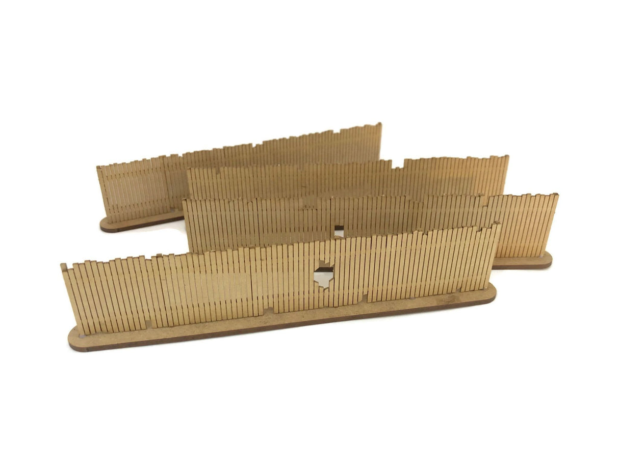 WG001-28 Laser Cut Old Wooden Fencing 28mm / 1:64