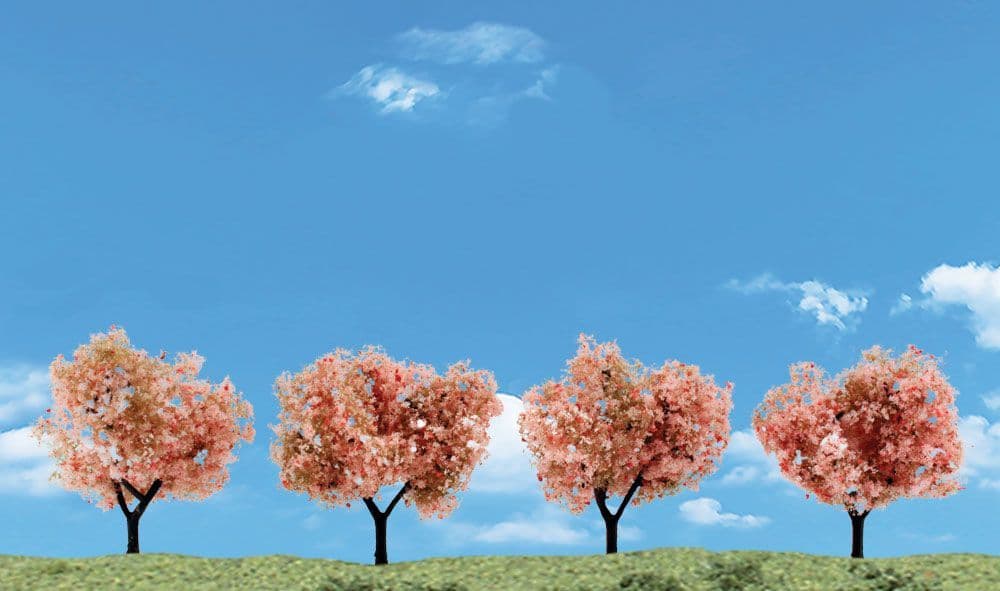 Woodland Scenics 2"-3" Classic Flowering Trees (4/Pk) TR3593