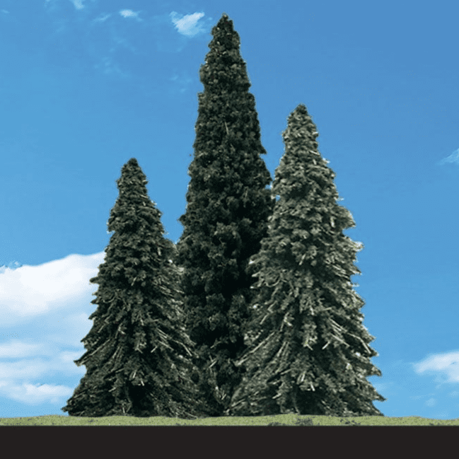Woodland Scenics 3 ½"-5½" Classic Forever Green (4/Pk) TR3568