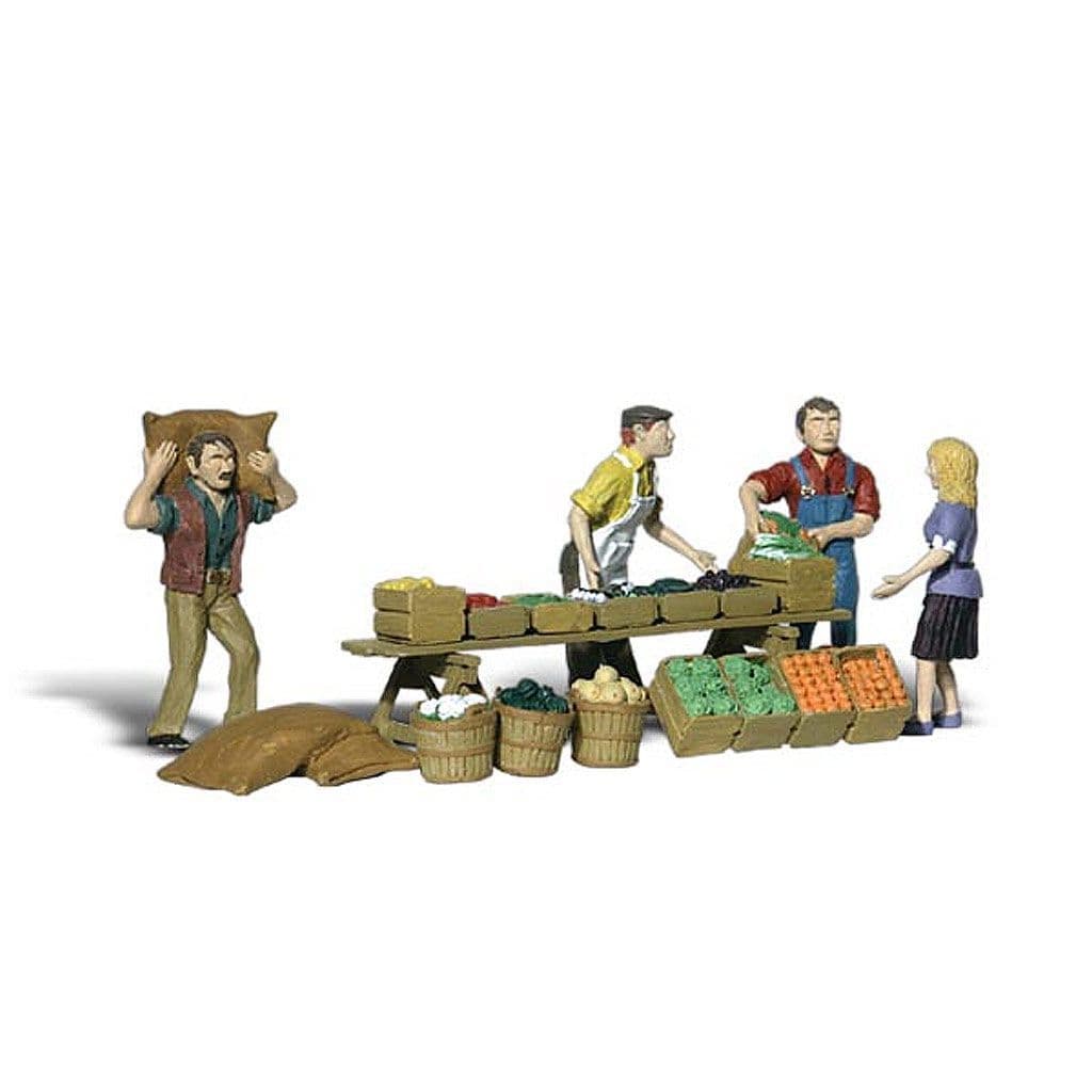Woodland Scenics A1896 Farmers Market Figures  (14 Pieces) - HO/OO