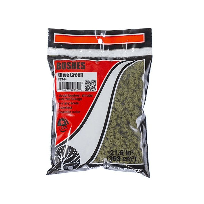 Woodland Scenics FC144 Olive Green Bushes Bag