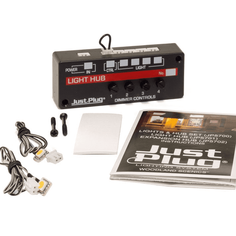 Woodland Scenics JP5700 Just Plug Lights & Hub Set