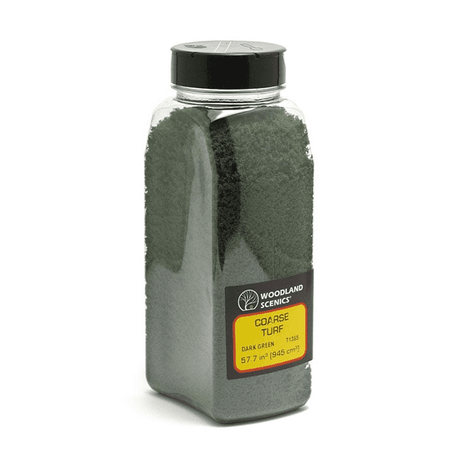 Woodland Scenics T1365 Dark Green Coarse Turf - Large Shaker Tub